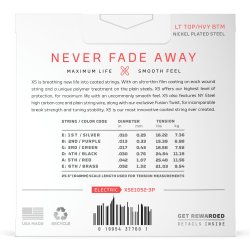 D'Addario XSE1052-3P,  Strenges�t til elektrisk guitar, XS, belagt, 010-052, 3-pak